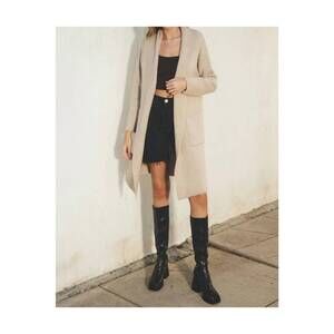 NEW DRESS FORUM open front long cardigan in taupe